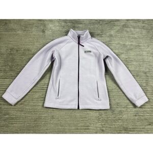 Columbia Fleece Jacket Girls M 10/12 Lavender Benton Springs Full Zip XG6002